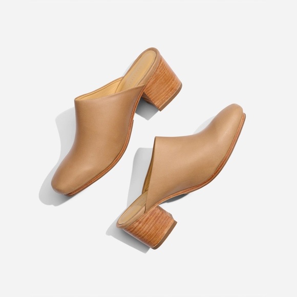 Nisolo All Day Leather Heeled Mule, Women's Size 10, Almond $170 Anthropologie - Picture 1 of 9